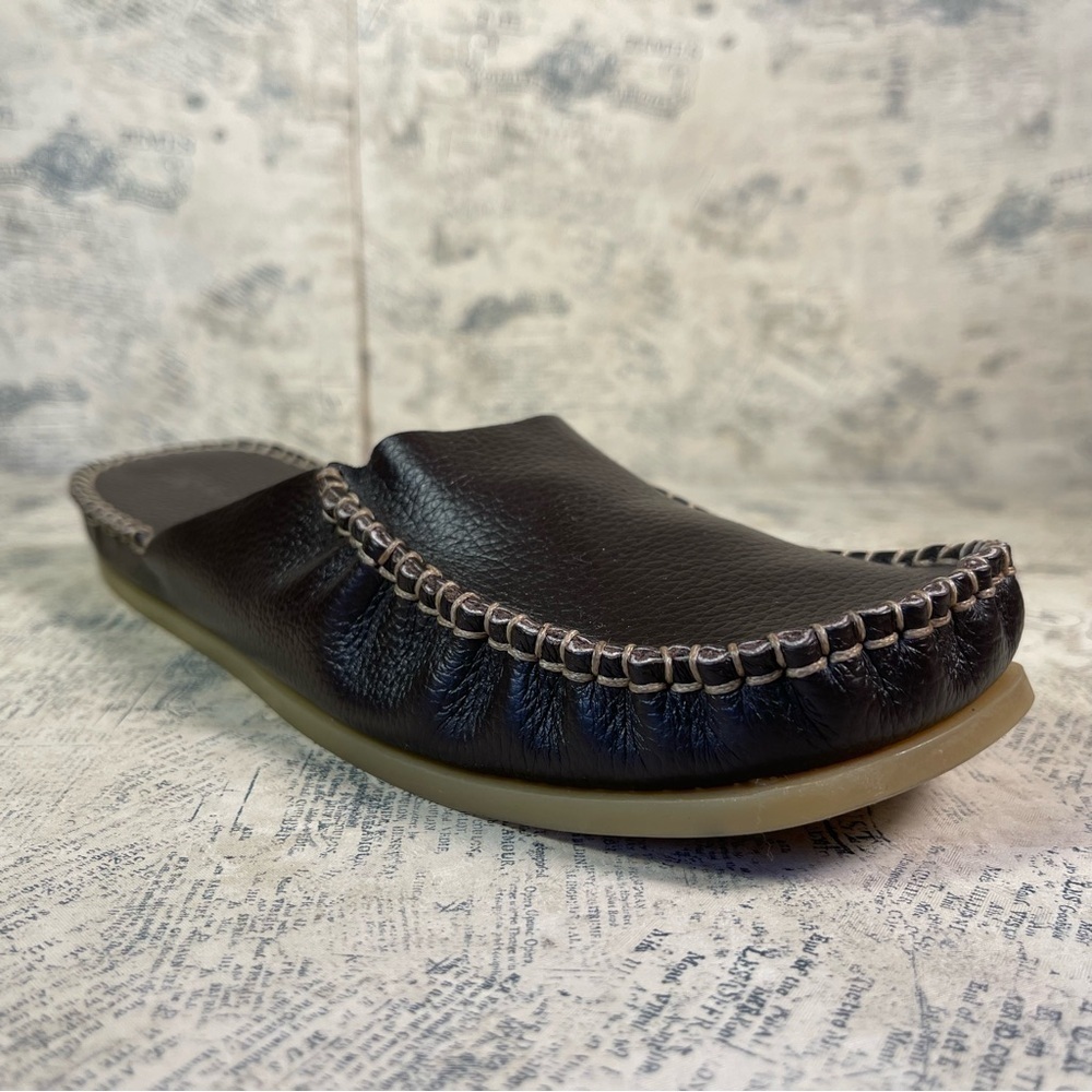 Soul of Africa Leather Slip On Loafers Brown Leather Comfort Flats